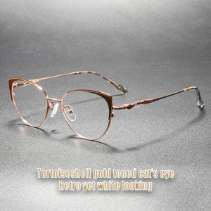 <span class=keywords><strong>Gafas</strong></span> con Filtro de Luz Azul 2026, Montura Óptica para Lentes con Prescripción, Montura de Ojo de Gato con Revestimiento Anti-Reflejante para Mujer - Product Image 1