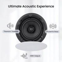 ZHIKU 2-Piece 25-60W Stereo High Fidelity 5.25" Speaker Plafon Plastik Tahan Lama Nirkabel