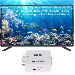 Mini convertisseur vidéo 1080P Convertisseur vidéo RCA <span class=keywords><strong>AV2VGA</strong></span> avec audio 3.5mm <span class=keywords><strong>AV2VGA</strong></span> / CVBS Audio vers PC HDTV - Product Image 3