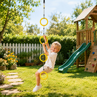 ROPECUBE Anillas de Escalada Modernas para Niños, Escalera, Juguete de Entrenamiento Sensorial para Interiores/Exteriores, Antideslizante, para Gimnasio, Sala de Estar, Hotel, de Poliéster
