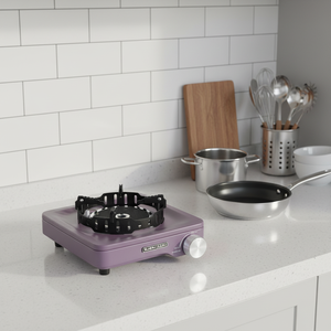 Estufa de Gas Portátil Morada de Moda para Acampar, Estufa de Butano Personalizada para Exteriores, Cocina a Prueba de Viento - Product Image 2