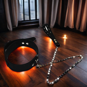 ปลอกคอซิลิโคนพร้อมโซ่ ของเล่นอีโรติก เฟติช BDSM เกมสำหรับผู้ใหญ่ ปลอกคอซิลิโคนสำหรับคู่รักเล่นเกมเซ็กซ์ - Product Image 6