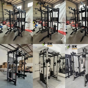 SKFitness Máquina Smith Power Rack Ajustable <span class=keywords><strong>de</strong></span> Acero <span class=keywords><strong>de</strong></span> Alta Durabilidad Colores Personalizados Equipo <span class=keywords><strong>de</strong></span> Gimnasio Comercial <span class=keywords><strong>para</strong></span> <span class=keywords><strong>Brazos</strong></span> y Glúteos - Product Image 4