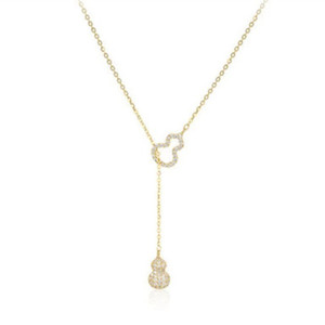 Nuova Collana Trendy in Argento Sterling 925 con Doppia Simbolo di Felicità per Donne, Ciondoli in Argento e Gioielli in Oro per Donne, Bracciale per Coppie - Product Image 2
