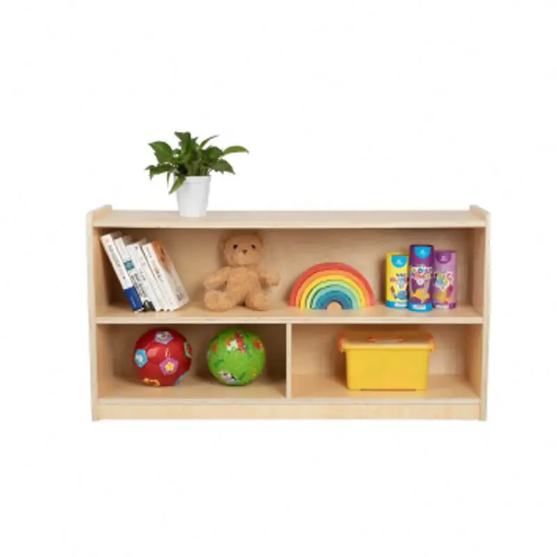 Armoire en bois massif épaissie Montessori pour la maternelle Armoire à jouets pour enfants Armoire de rangement d'angle Montessori