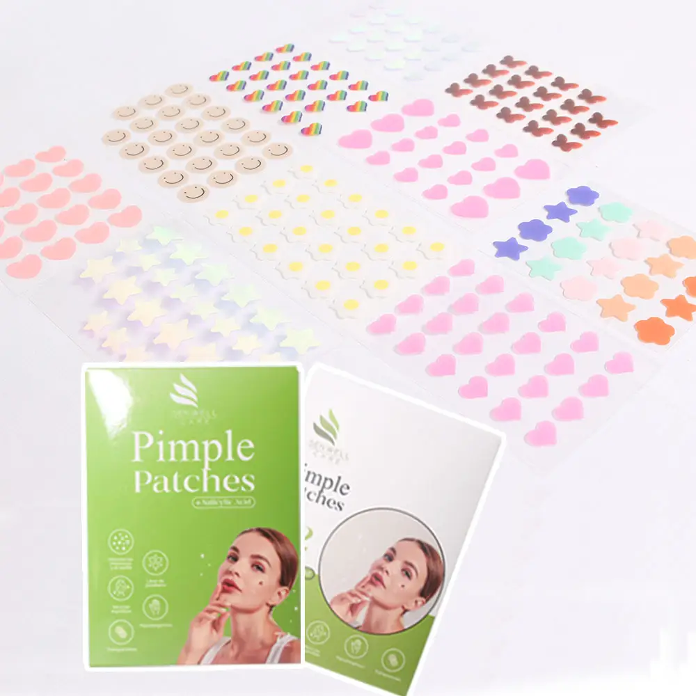 OEM Private Label Invisible Medical Hydrocolloid Acne Star Face Pimple Healing Spot Microneedle Patch