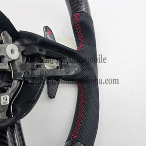 พวงมาลัยหนังทำจากคาร์บอนไฟเบอร์สำหรับพวงมาลัยรถยนต์ CX5 CX4 CX3 - Product Image 5