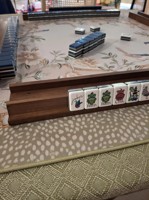 Tapis de mahjong carré de 33,5 pouces avec imprimé floral d'oiseaux, tapis de jeu antidérapant et insonorisant pour le mahjong, le poker, les jeux de société