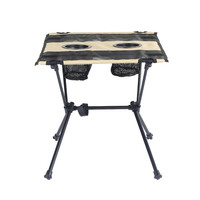Table pliante portable moderne et personnalisable pour l'extérieur, en alliage d'aluminium de qualité aéronautique, avec plateau en tissu, idéale pour le camping.