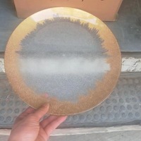 Nouveau Style haute qualité 33cm 13 pouces argent or plastique verre Charge plaque plat pour décoration événement fête