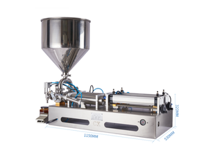 Machine <span class=keywords><strong>de</strong></span> remplissage à double tête pour liquides et pâtes, idéale pour sauces <span class=keywords><strong>de</strong></span> fruits <span class=keywords><strong>de</strong></span> mer, piments, et pâtes <span class=keywords><strong>de</strong></span> <span class=keywords><strong>tomate</strong></span> – Remplisseuse à piston - Product Image 2