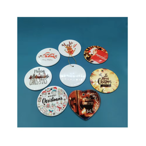 Ornamenti Natalizi Personalizzabili in Ceramica Rotondi <span class=keywords><strong>per</strong></span> Sublimazione, Decorazioni Natalizie Vendutissime - Product Image 3
