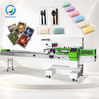 Machine d'emballage horizontale automatique OCEAN pour produits de première nécessité, savon à lessive, avec cuillère et fourchette de distribution