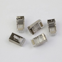Connecteur Ethernet RJ45 CAT6 STP 8P8C à coque métallique, connecteur réseau mâle à sertir, prise jack modulaire pour câble