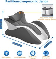 Oreiller ergonomique en mousse à mémoire de forme tissée pour couples, soutien lombaire, confort corporel, lecture au lit et utilisation multifonctionnelle