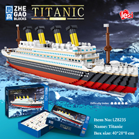 LEZI 4404 pièces Titanic Bateau de Croisière de Luxe Créatif Ensemble de Construction Modèle de Ville Briques Jouets DIY pour Enfants et Adultes Cadeau