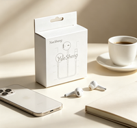 Boîte en carton rigide magnétique blanche pour écouteurs, boîtes à fentes pour appareils photo, présentoir de vente au détail, recyclable, logo personnalisé, vente en gros en vrac