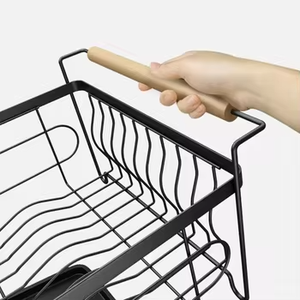 Égouttoir de comptoir en acier inoxydable pour la maison avec plateau de drainage et support pour ustensiles de cuisine, idéal pour la <span class=keywords><strong>vaisselle</strong></span> - Product Image 3