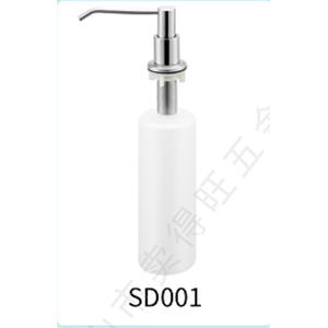 Dispensador de jabón moderno y sencillo, acero inoxidable 304, control manual, presión manual, fácil instalación, sellado ABS para fregadero de cocina - Product Image 2