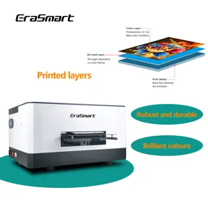 A5 Uv Printer EraSmart Mini Size Flatbed Led Phone Case A5 Uv Printer For PVC TPU Mobile Cover