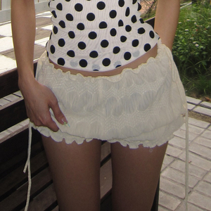 Shorts de Verano Estilo Dulce y Femenino, Color Sólido, Textura Básica, Detalle de Lazo, Shorts Casuales con Cintura Elástica, Lindos y Versátiles - Product Image 4