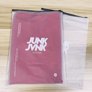 Miễn phí cá nhân hoá tùy chỉnh in ấn thương hiệu logo Poly EVA Frosted Zip khóa bao bì túi cho quần áo - Product Image 3