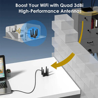 Adaptador WiFi USB 3.0 WAVLINK, Solo para Windows 11/10, Adaptador Inalámbrico de Triple Banda WiFi 6E AX5400, Adaptador de Red WN693X2F