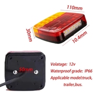 Feu arrière LED étanche 12V pour remorque, camion, camping-car, bateau – Feu stop, clignotant et feu de position arrière