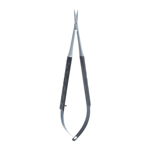 Castroviejo Micro ciseaux poignée enduite de titane noir de jais autoclavable 16cm,18cm, 20cm, Instruments chirurgicaux dentaires - Product Image 5
