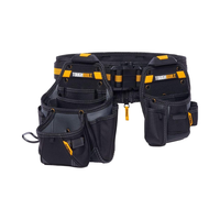 Juego de Cinturón de Herramientas Modular ClipTech Serie 3 Piezas, Sistema ClipTech con 2 Bolsas Resistentes, Cinturón Acolchado de Alta Resistencia 1680D