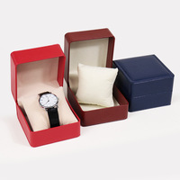 Boîte de rangement pour bijoux en cuir PU, boîte à rabat d'angle pour collection de montres et bracelets, vente en gros et au détail