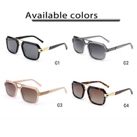 Lunettes de soleil polarisées anti-radiation UV400 style vintage, design 2024, en acétate personnalisé, luxe, légères, durables, unisexes