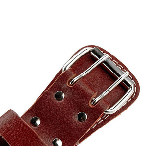 Ceinture de musculation professionnelle en cuir de vachette respirante, réglable, robuste, unisexe, écologique et durable - Product Image 5