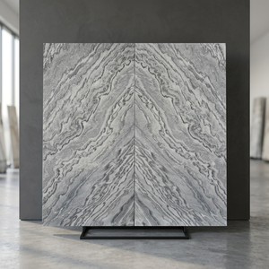 Revêtement mural intérieur de villa en pierre de calcite polie, mince et imperméable, style minimaliste de luxe - Product Image 5