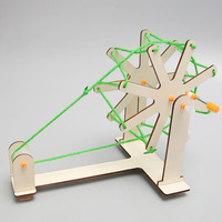 Matériaux de puzzle en bois découpés au laser, écologiques, à assembler soi-même, pour machine textile de dessin animé, pour expériences scientifiques des étudiants et des enfants