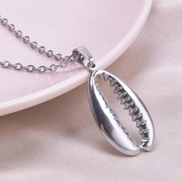Pendentif Coquillage en Acier Inoxydable Senmei Plaqué Or Véritable 18 carats PVD Accessoires Marins Matériaux DIY Vente en Gros