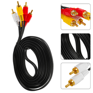 Nhà Máy Giá 1.5m AV cáp vàng đỏ trắng cắm RCA cáp 3 RCA Nam đến 3 RCA nam âm thanh video kết nối cáp cho TV <span class=keywords><strong>DVD</strong></span> - Product Image 5