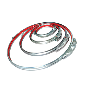 <span class=keywords><strong>Collier</strong></span> <span class=keywords><strong>de</strong></span> <span class=keywords><strong>serrage</strong></span> pour conduit HVAC galvanisé <span class=keywords><strong>de</strong></span> <span class=keywords><strong>200</strong></span> <span class=keywords><strong>mm</strong></span> avec poignée Pince industrielle à dégagement rapide pour une fixation sécurisée - Product Image 3