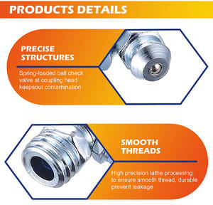 Boquilla de aceite de tipo recto de hierro para pistola Gresae, boquilla de mantequilla de grasa de rosca macho para sistema de lubricación - Product Image 2