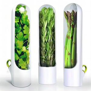 Conteneur de conservation en gros pour herbes aromatiques, bouteille de conservation pour vanille et légumes frais, pour réfrigérateur, gadgets de cuisine - Product Image 2