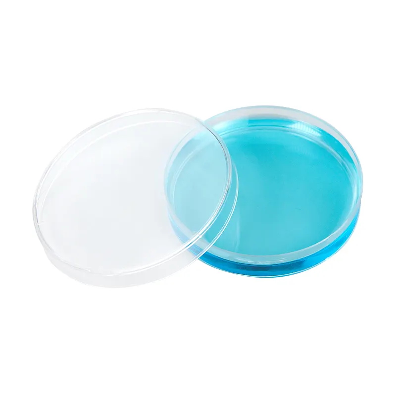 Stokta yuvarlak Petri çanak PS malzeme temizle otoklavlanabilir 90*15mm Petri çanak