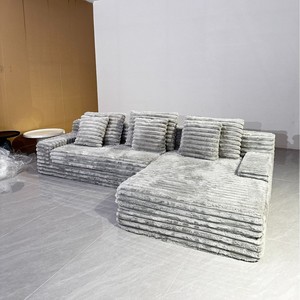 Divano Letto Sezionale in Tessuto Compresso Gigante, Design Moderno Pieghevole e Staccabile con Schiuma ad Alta Densità per Uso Domestico - Product Image 5