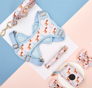 Conjunto de Coleira para Gato e Cachorro Colete Bonito à Prova de Fuga para Caminhadas Confortável Ajustável com Guia e Refletivo para Atividades ao Ar Livre - Product Image 2