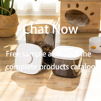 ANYA 10KG Grand récipient de stockage hermétique en plastique pour animaux de compagnie étanche à l'humidité Joint sous vide Seau de nourriture pour chat et chien Rectangle Boîte de nourriture pour chat