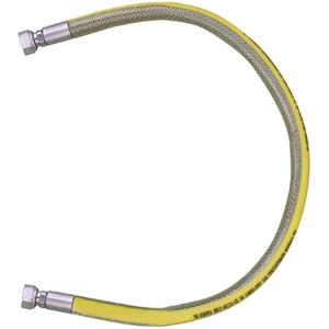 Tubo Flessibile per Gas FF Paris 125cm in Acciaio Moderno, Materiale in Ottone ed EPDM per Connessioni Gas Contemporanee - Product Image 1