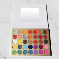 Palette d'ombres à paupières 35 couleurs personnalisable pour les tons de peau foncés clairs Finition métallisée lumineuse mate Forme de poudre Étiquetage de logo