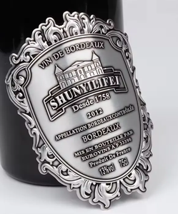 Etiqueta de Aluminio Ecológica de Lujo para Botellas Farmacéuticas, Placa de Identificación Metálica Personalizada para Productos de Cuidado de la Salud de Alta Gama, Sand Candy - Product Image 2