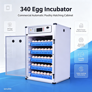 Incubateur d'œufs automatique 340 places pour volailles, couveuse commerciale avec retournement des œufs, affichage numérique, contrôle de la température et de l'humidité - Product Image 2