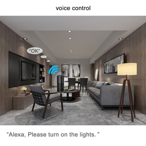 LEDEAST Interruptor de luz <span class=keywords><strong>WiFi</strong></span> inteligente de 3 bandas funciona con Alexa Google Home y admite control de voz manos libres sin Hub - Product Image 3