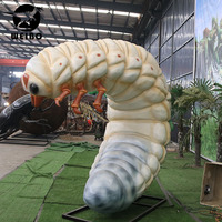 Modèle de chrysalide d'œsophage animatronique, insecte robotique mécanique en silicone et acier pour l'affichage commercial et l'éducation